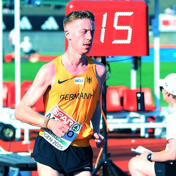 Luca Madeo (LG Filder) bei der U23 EM in Bergen auf der 10.000 Meter Distanz.