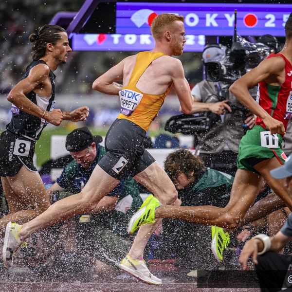 Frederik Ruppert (LAV Stadtwerke Tübingen) im Vorlauf über 3.000 Meter Hindernis 
