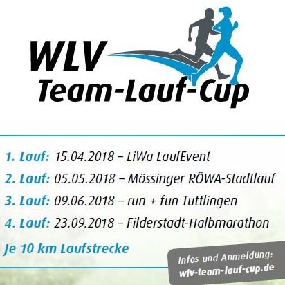 Die Termine für den WLV Team-Lauf-Cup 2018 stehen fest 
