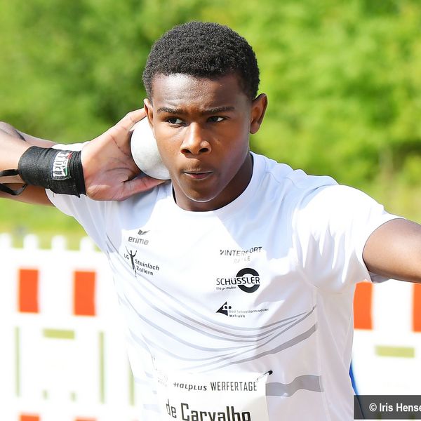 Clesio de Carvalho (LG Steinlach-Zollern) bei den Halleschen Werfertagen 2025.